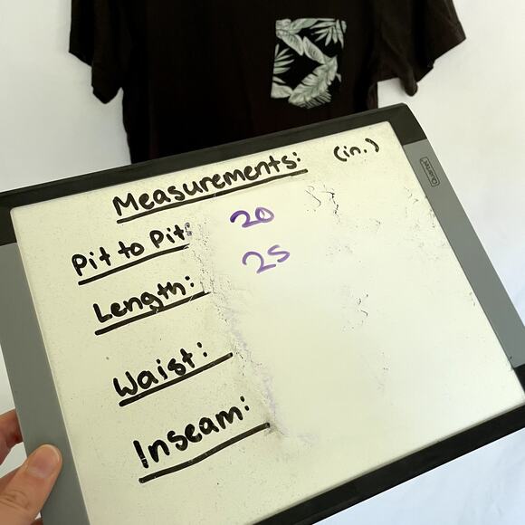 Original Use crewneck black t-shirt men's small cotton top front leaf pocket - Picture 6 of 7